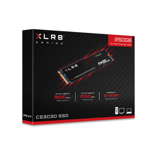 PNY XLR8 CS3030 Series PCIe NVMe 250GB