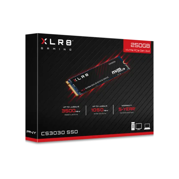 PNY XLR8 CS3030 Series PCIe NVMe 250GB